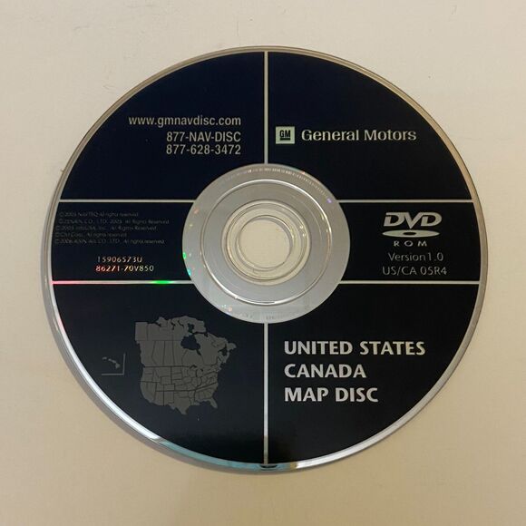 GM Cadillac Navigation Map Disc Version 1.0 Part Number 15906573U 86271-70V850 - Picture 4 of 13